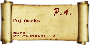 Puj Amadea névjegykártya
